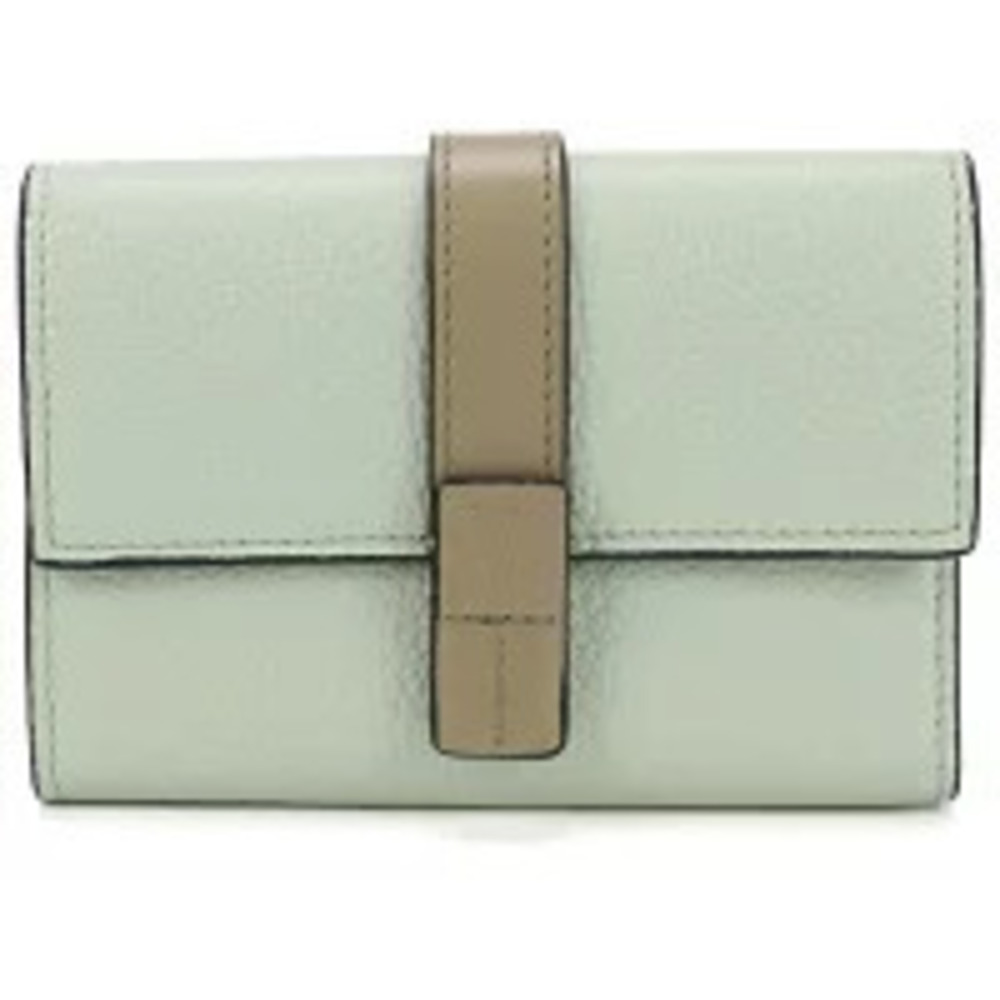 Loewe Tri fold Wallet Compact Vertical Green